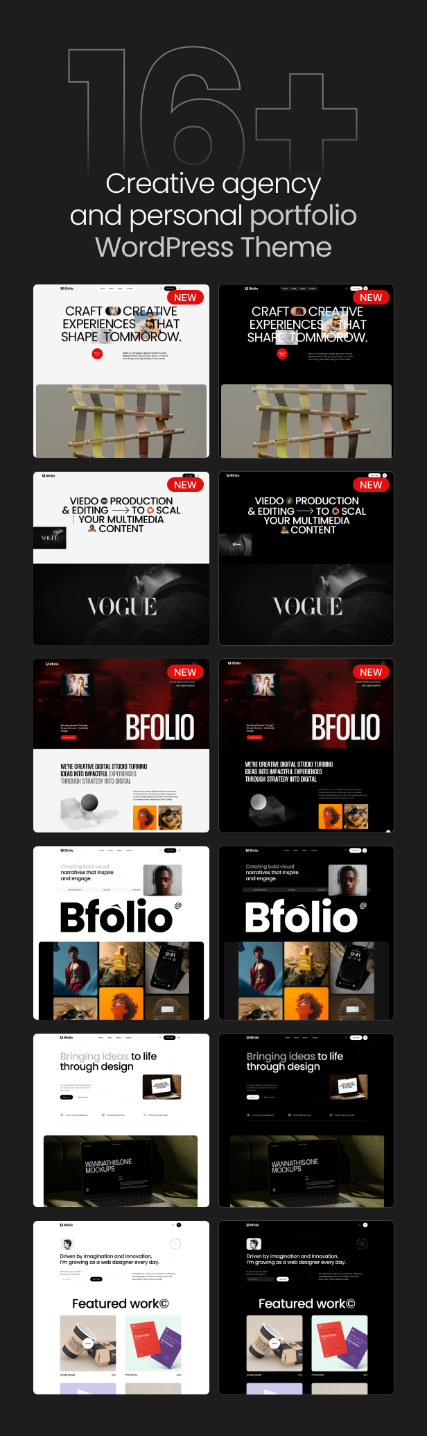 Bfolio - Creative Portfolio WordPress Theme