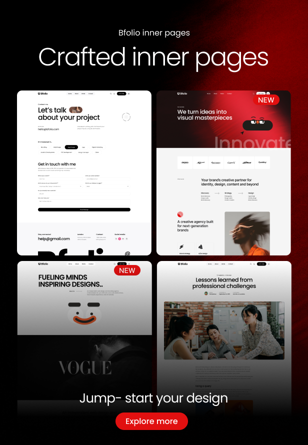 Bfolio - Creative Portfolio WordPress Theme