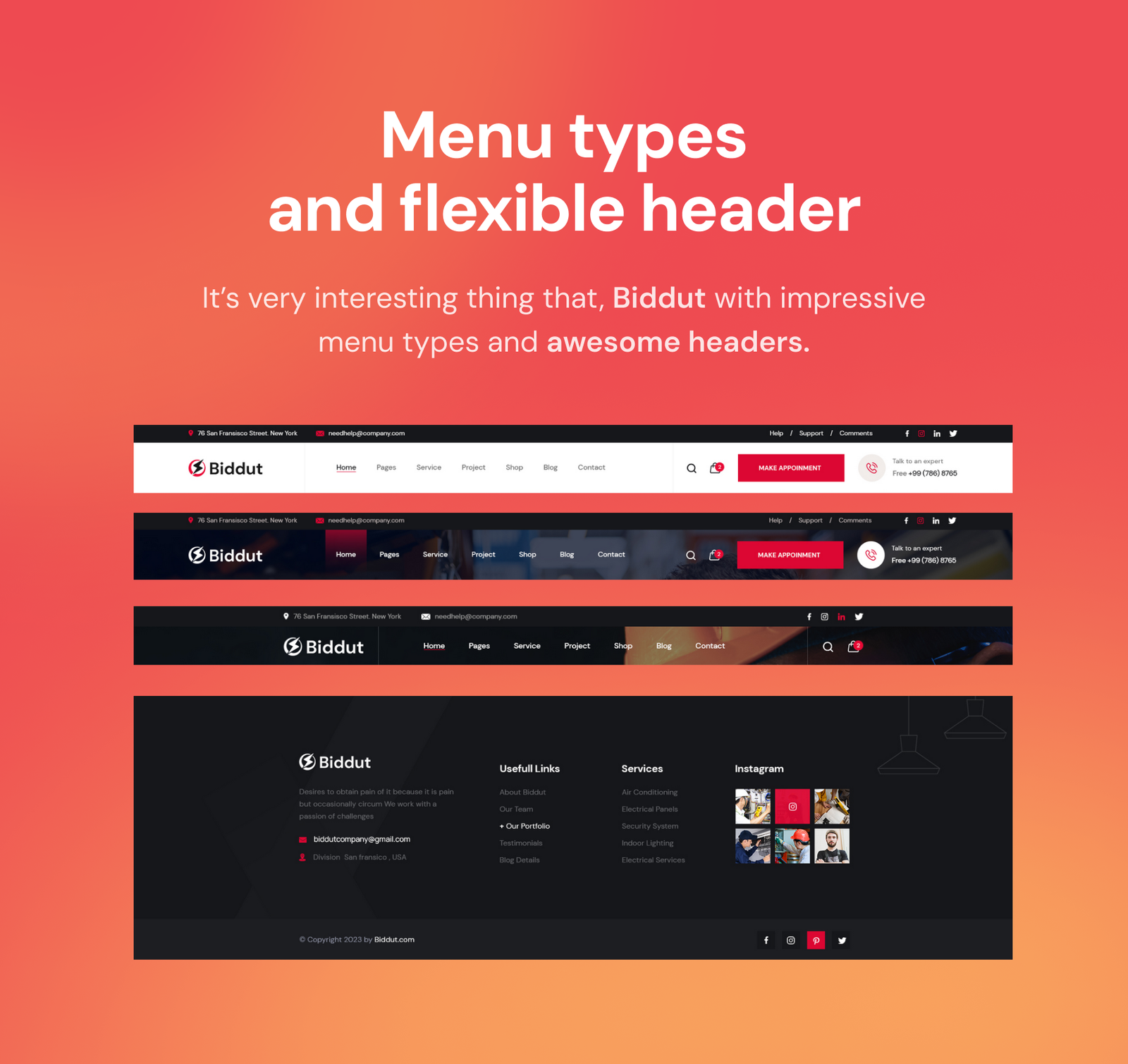 Biddut - Electricity Services WordPress Theme