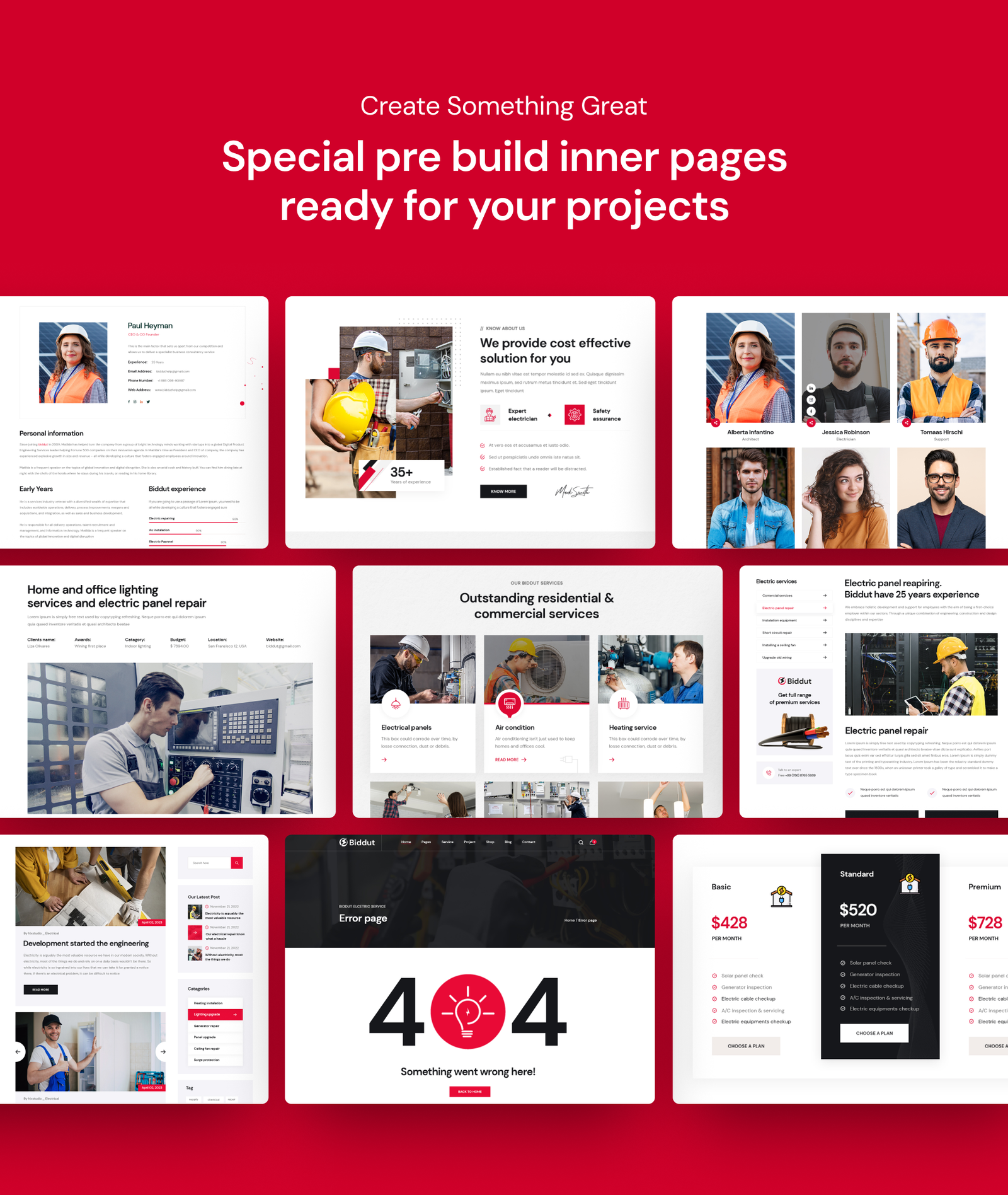 Biddut - Electricity Services WordPress Theme