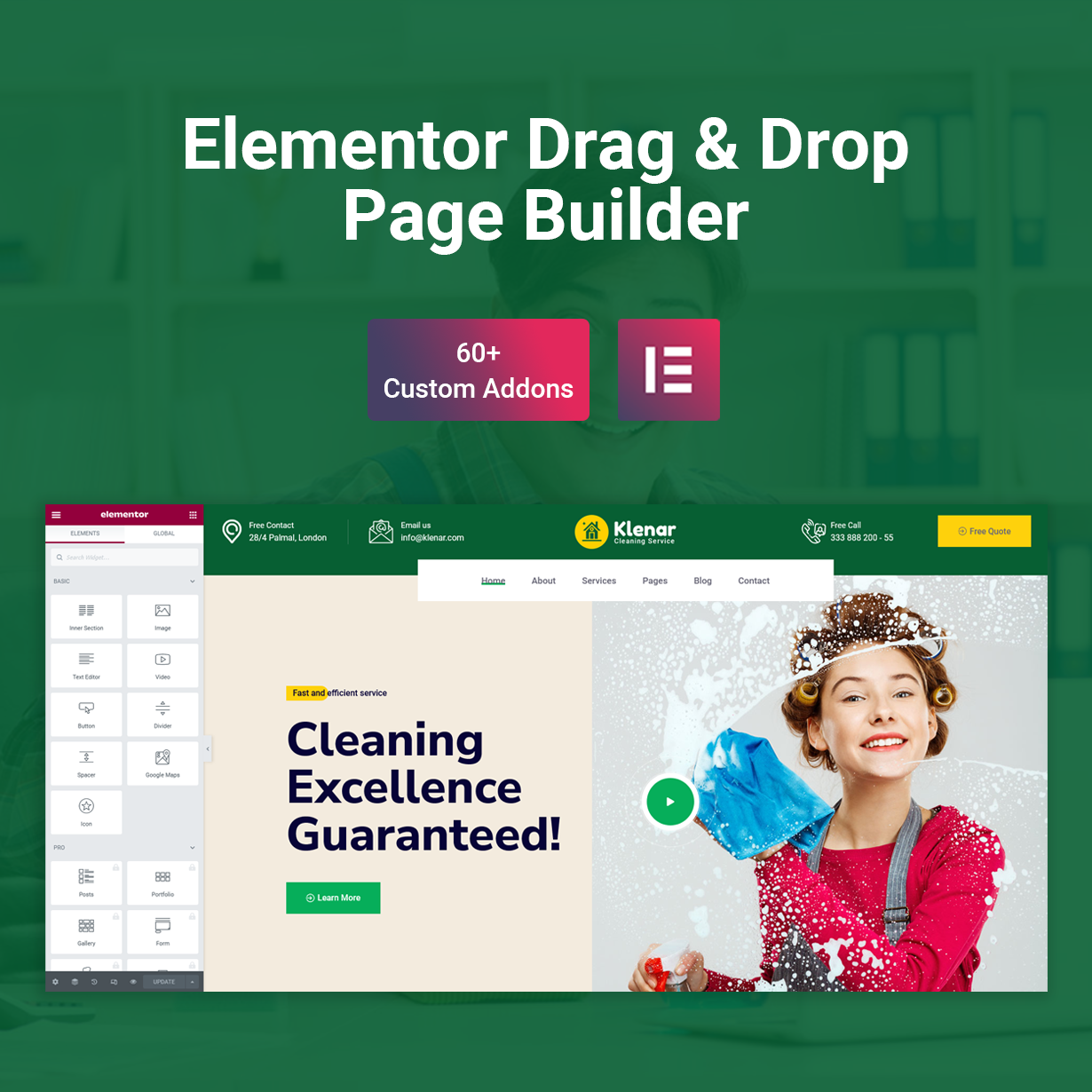 Klenar – Cleaning Services WordPress Theme + RTL