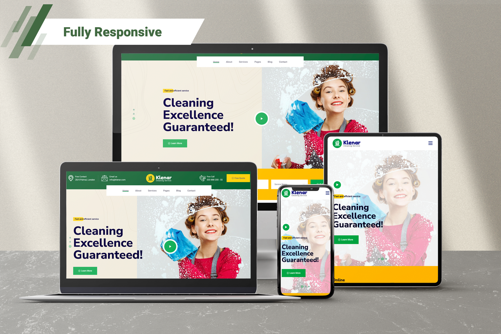Klenar – Cleaning Services WordPress Theme + RTL