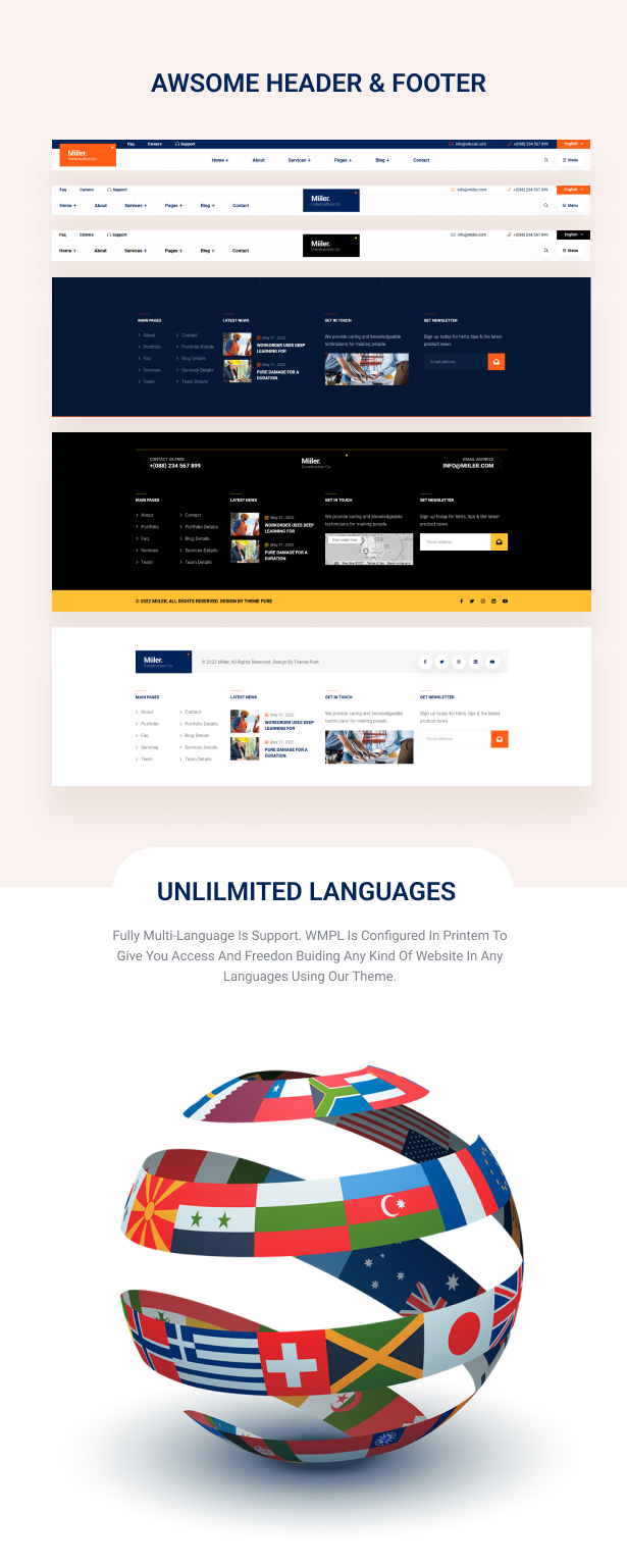 Miiler - Construction WordPress Theme